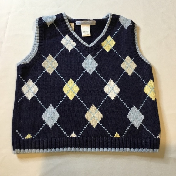 ARGYLE BOYS VEST SWEATER - Picture 1 of 3